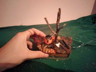 Olla caldero columnas romanas luz Belén