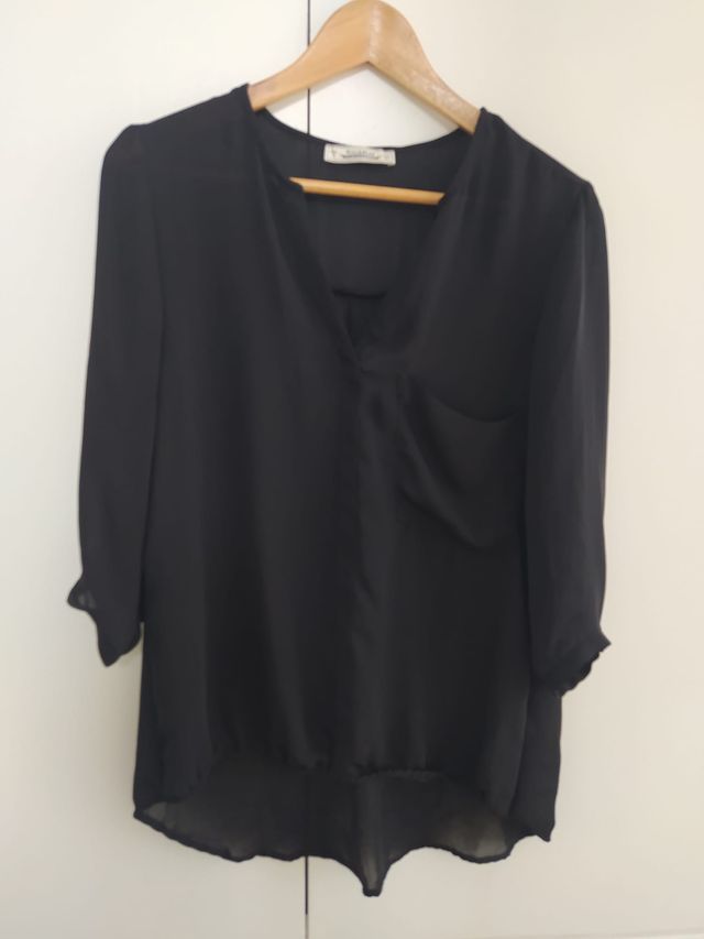 Camisa negra mujer
