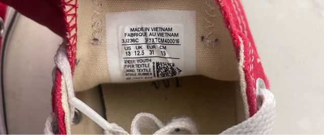 converse zapatillas rojas niñ@ 