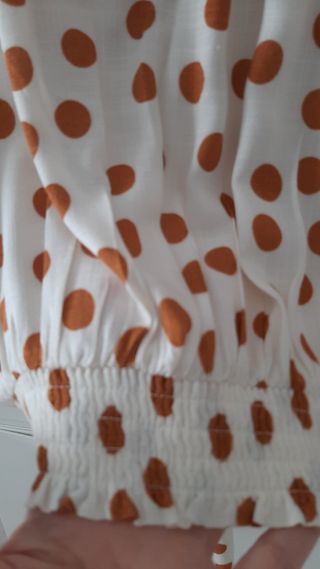 Camisa anudada cintura y manga 3/4 Zara