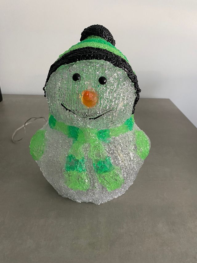 Statuina di Neve LED 24 cm – Perfetto per Natale