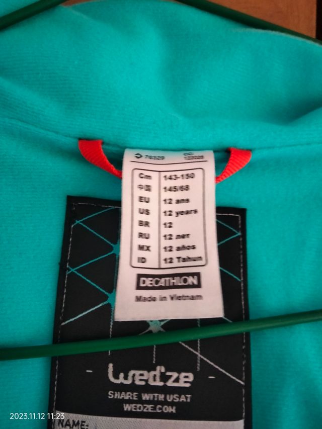 Cazadora de niña,para la nieve