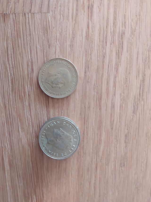 Moneda de 1 peseta de Franco 1968 y 1975
