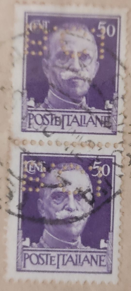 2 Francobolli da 50 cent.lira