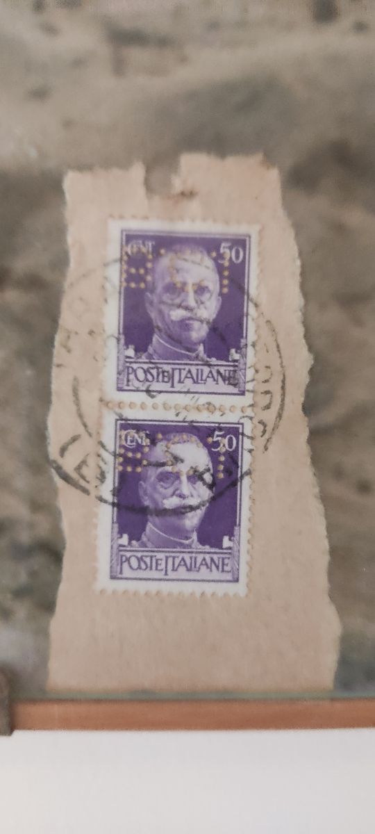 2 Francobolli da 50 cent.lira