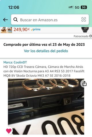 camara trasera audi a3