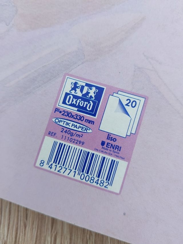 Set de 2 blocs acuarela Oxford 230x330