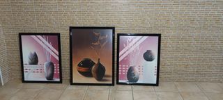 CUADROS CON LAMINAS DE DECORACIÓN PARA SALÓN.