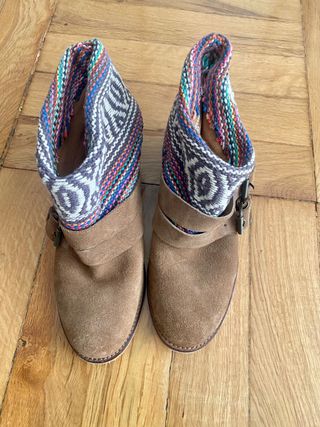 botines tejido estampado