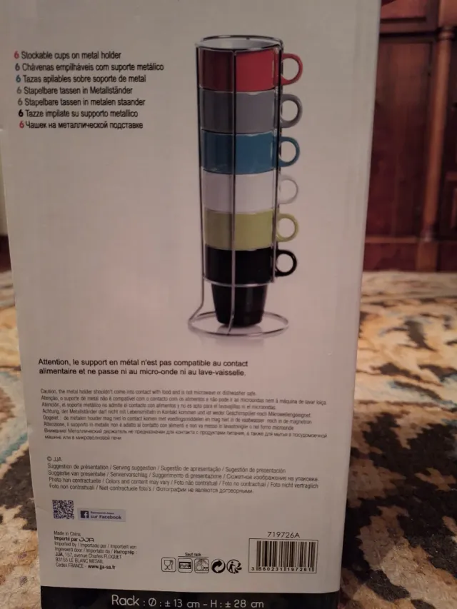 Secret de Gourmet - 6 tazas con rack nuevas