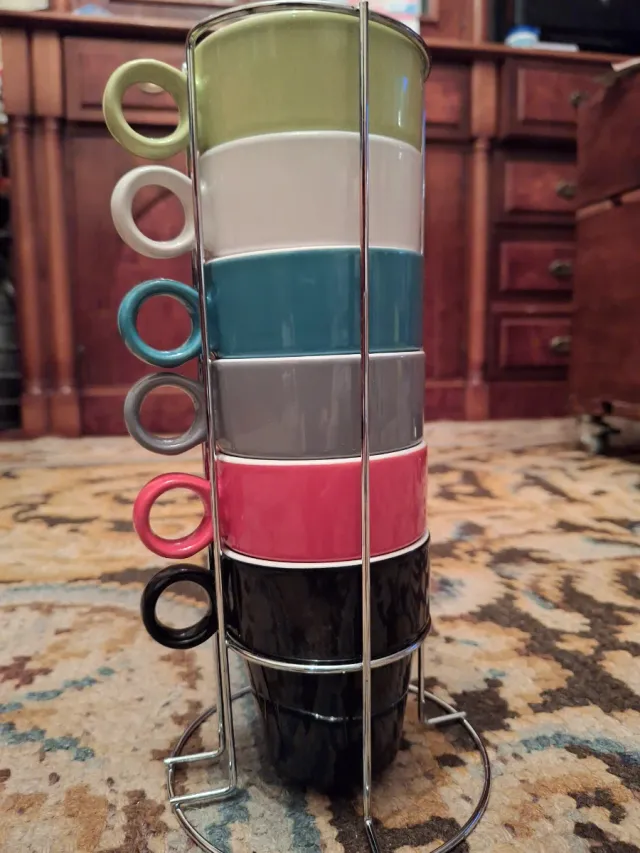 Secret de Gourmet - 6 tazas con rack nuevas