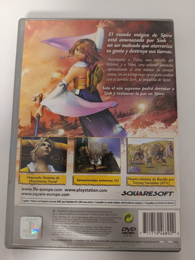 Final Fantasy x platinum para ps2