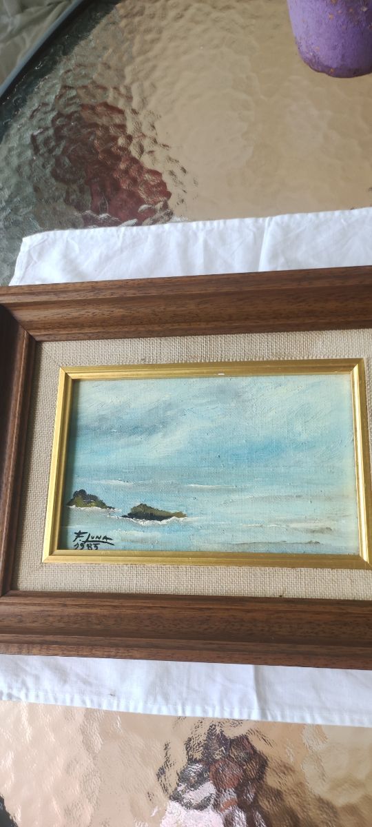 Cuadro oleo autor F .Luna