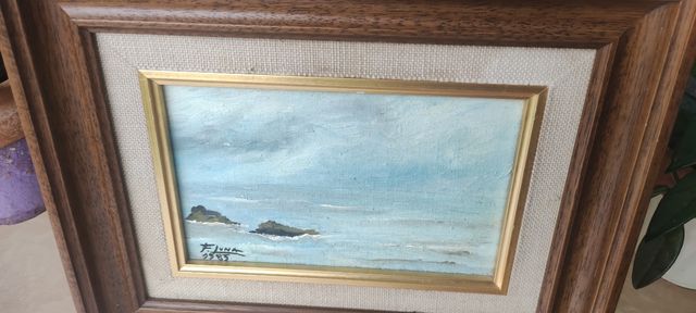 Cuadro oleo autor F .Luna