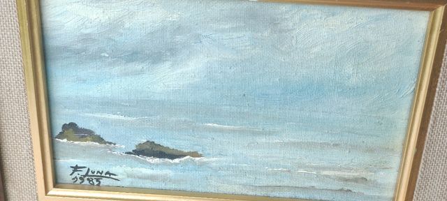 Cuadro oleo autor F .Luna