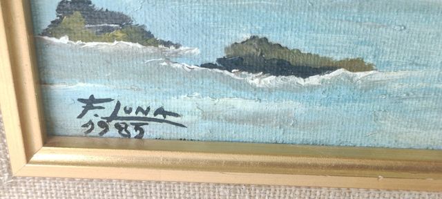 Cuadro oleo autor F .Luna