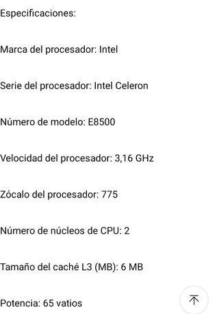 Procesador Intel E8500