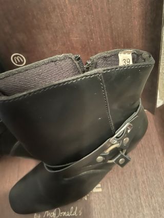 botines de cuero, tipo Custom para mujer