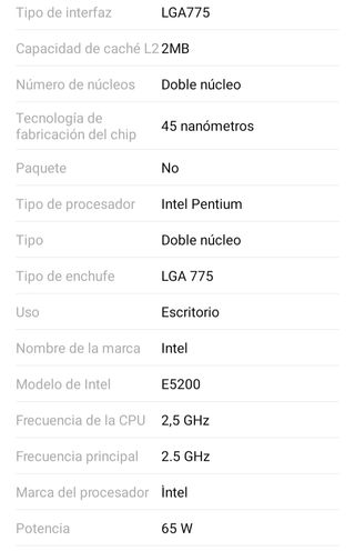 Procesador Intel E5200