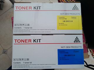 2 CARTUCHOS Toner OKI C110 - COLOR AMARILLO Y CYAN