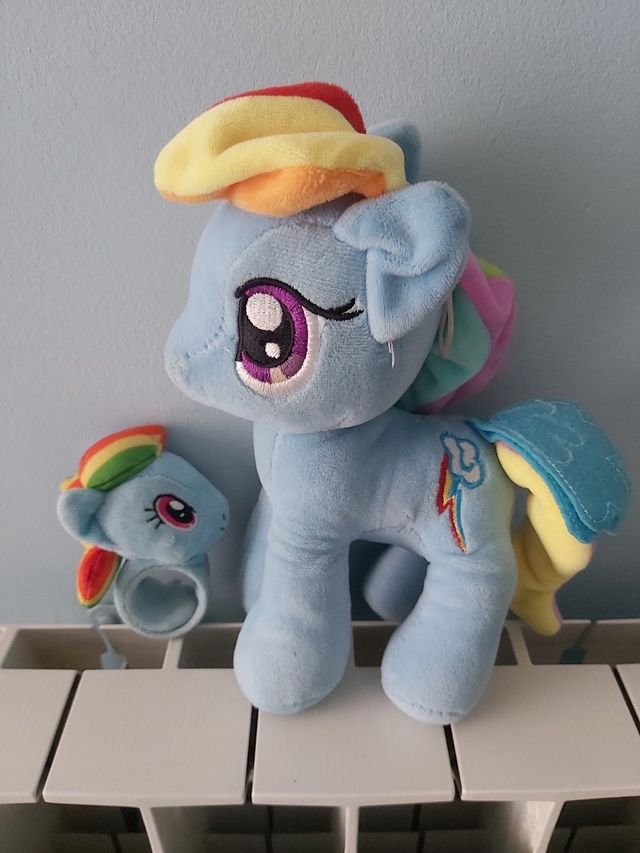 Pack Litle Pony  Rainbow dash + pulsera peluche