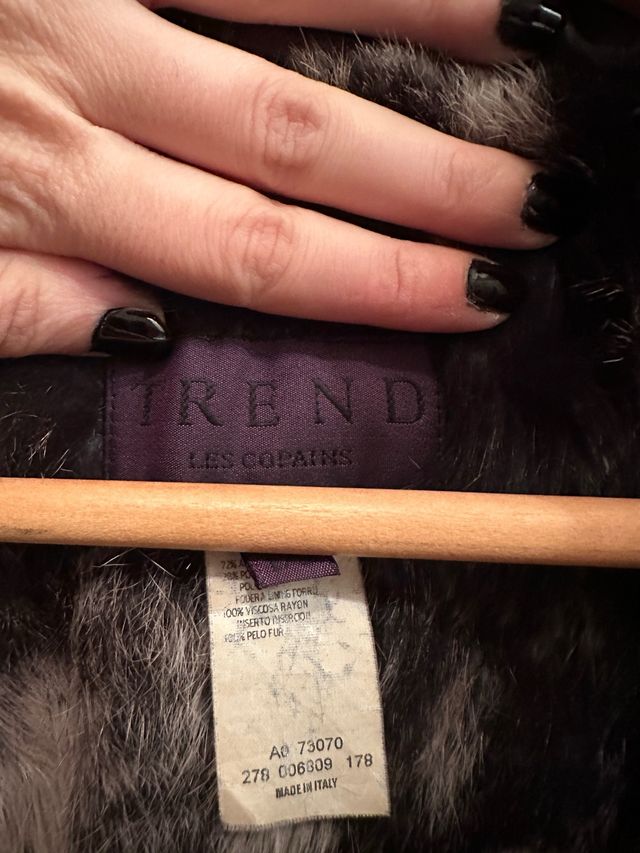 Giacca lunga donna internk pelliccia vera tg. 40