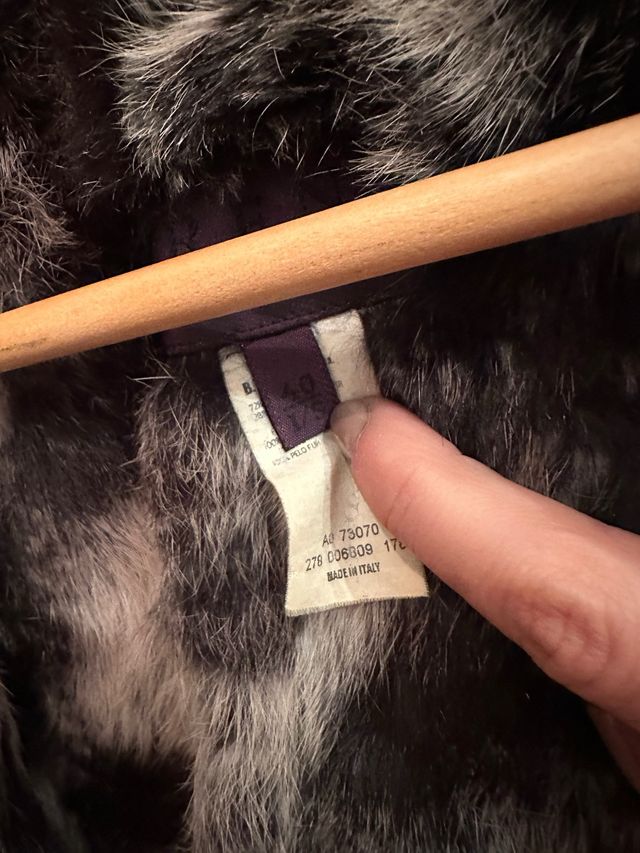 Giacca lunga donna internk pelliccia vera tg. 40