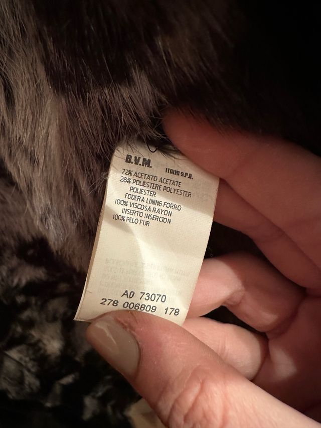 Giacca lunga donna internk pelliccia vera tg. 40