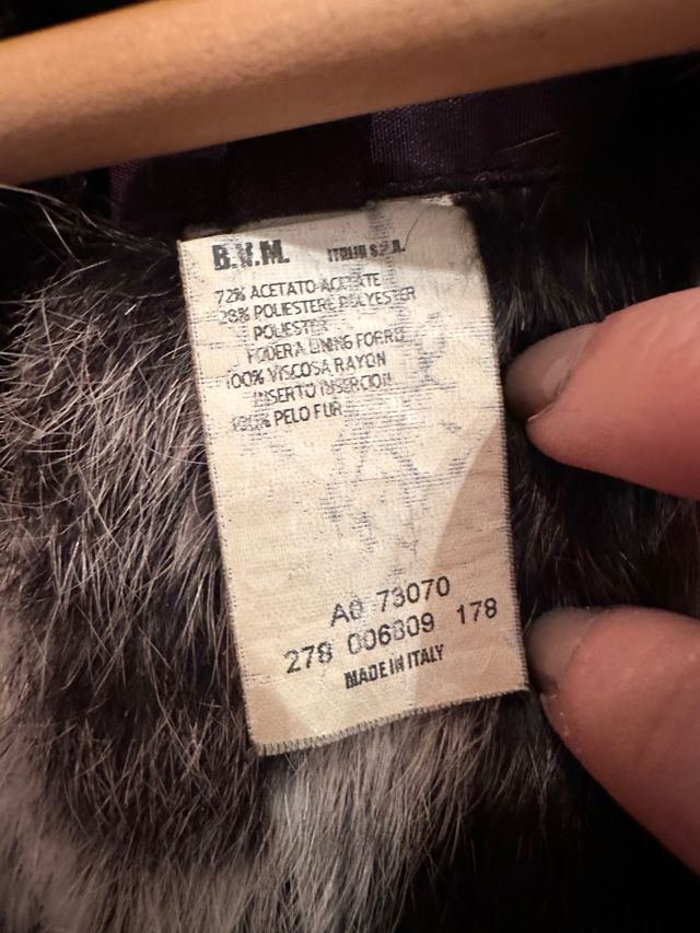 Giacca lunga donna internk pelliccia vera tg. 40