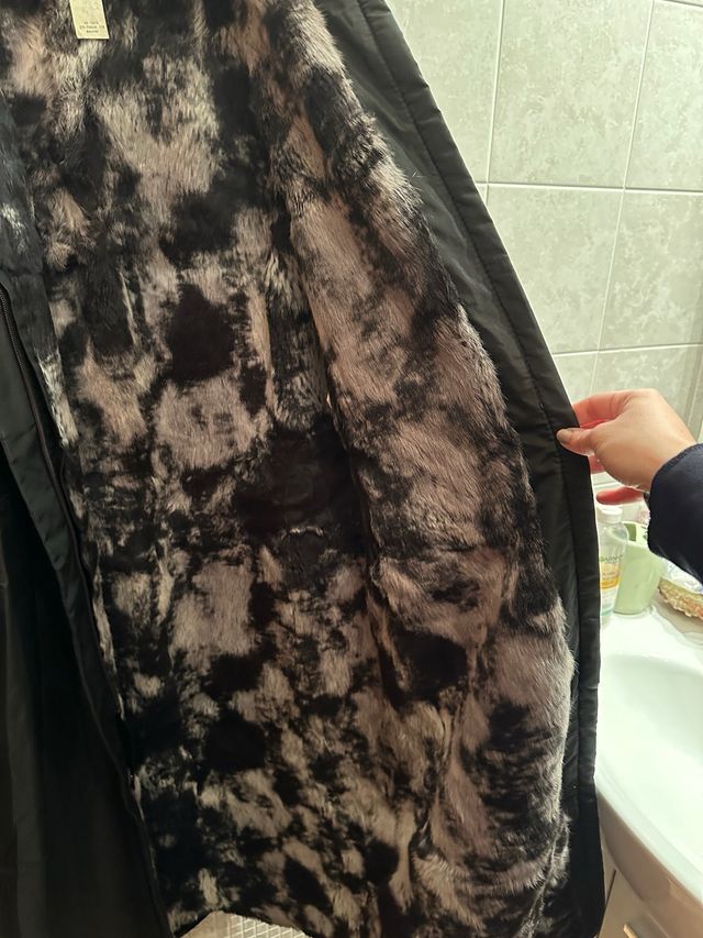 Giacca lunga donna internk pelliccia vera tg. 40