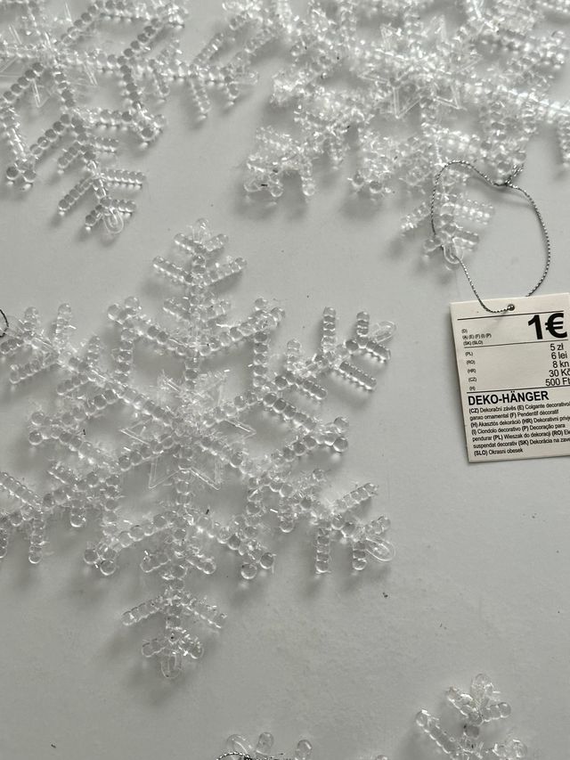 Adornos copos de nieve