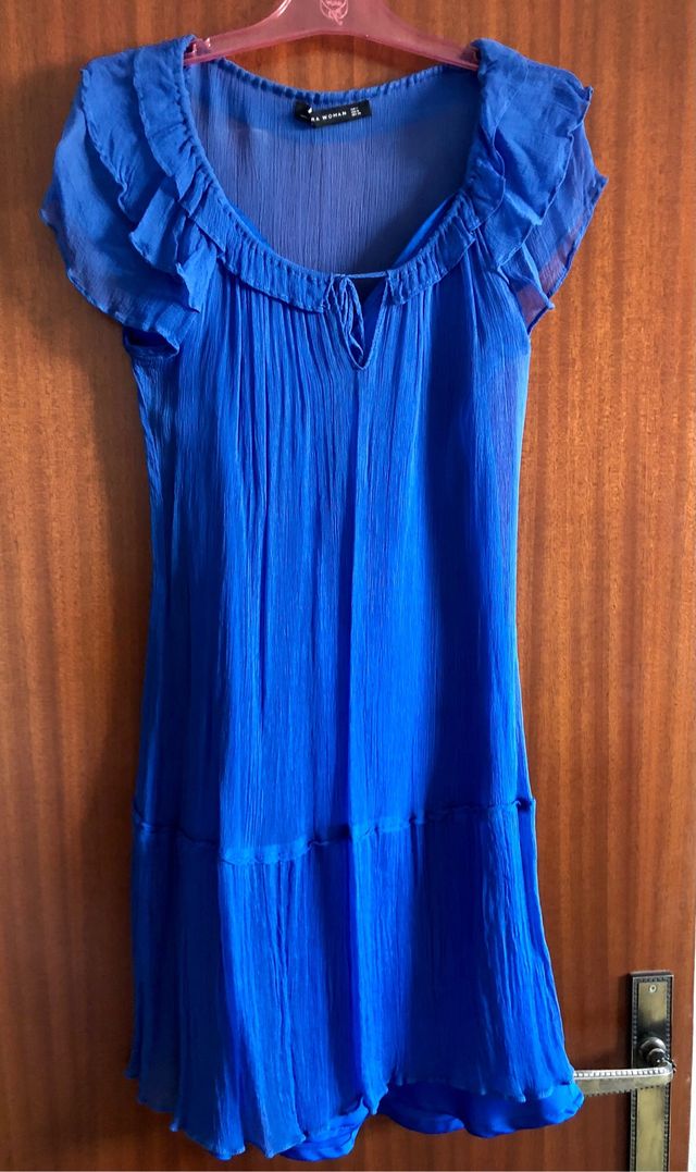 Vestido corto azul de fiesta