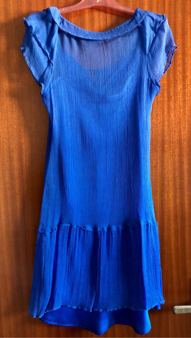 Vestido corto azul de fiesta