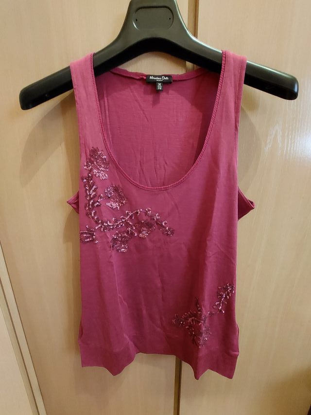 Top Massimo Dutti Talla M, color fucsia