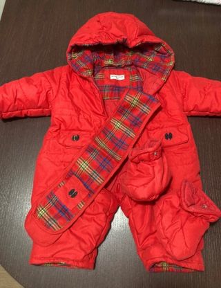 Tuta imbottita pagliaccetto neonato 1-3 mesi