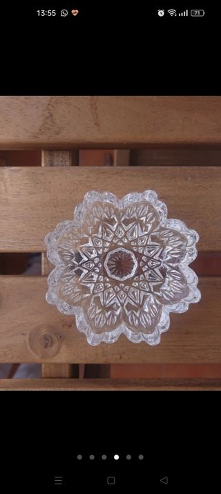 Lote ceniceros cristal tallado