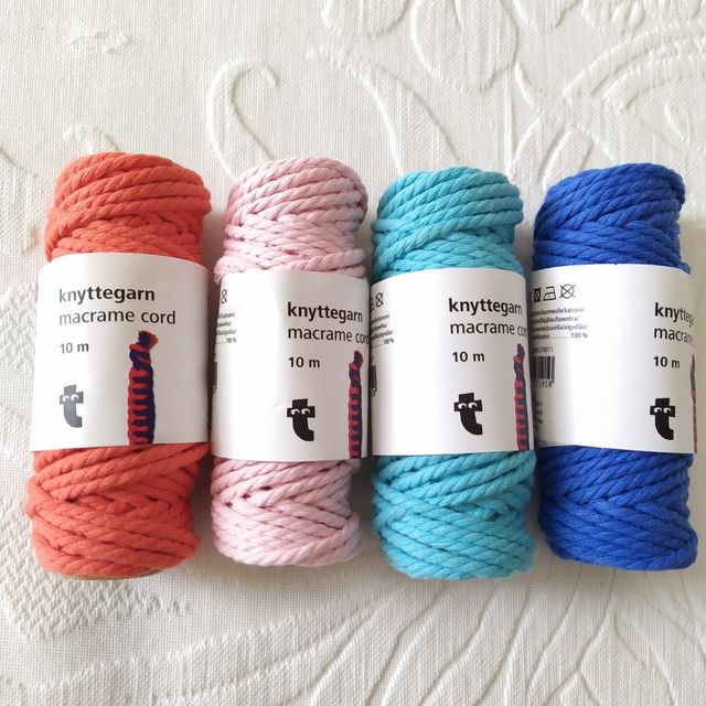 Corde per macrame colorate