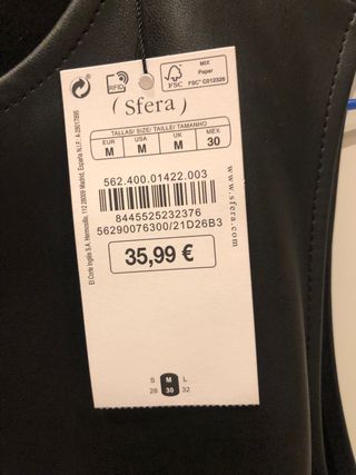 vestido negro Sfera
