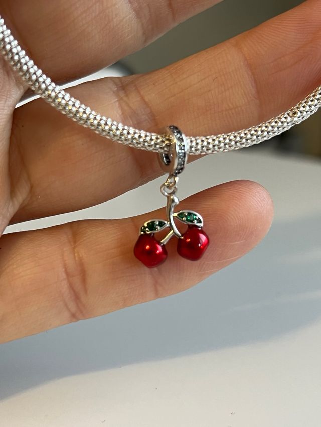 Charm cerezas en plata S925
