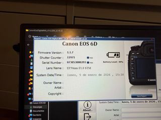 Canon EOS 6D con obiettivo da 50 mm 1,8