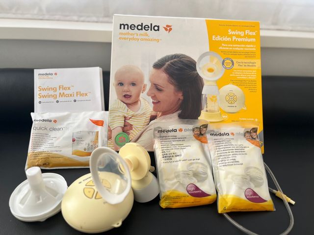 sacaleches Medela + accesorios. Extractor de llet