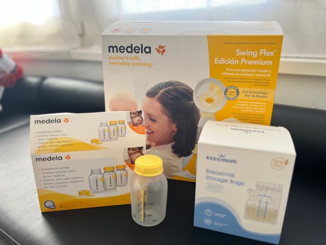 sacaleches Medela + accesorios. Extractor de llet