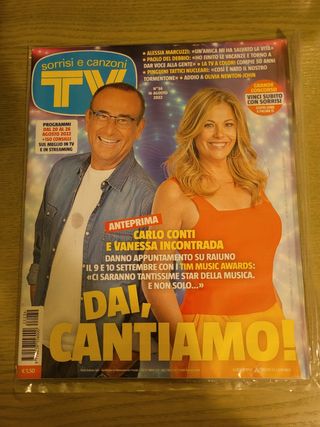 Rivista Tv Sorrisi e Canzoni N.34 - 16 AGOSTO 2022