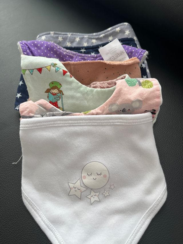 pack de 7 bandanas para el cuello bebe