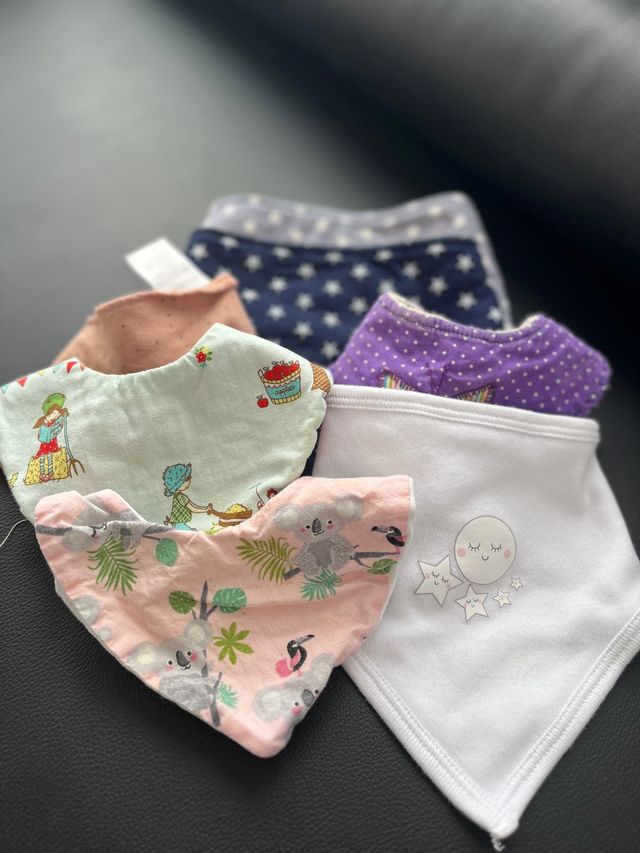 pack de 7 bandanas para el cuello bebe