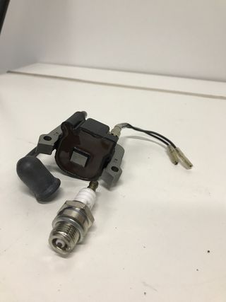 bobina y bujia mini moto motor 2 T 