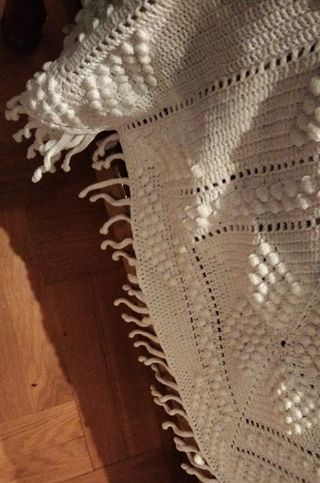 Colcha de ganchillo garbanzos hecha a mano