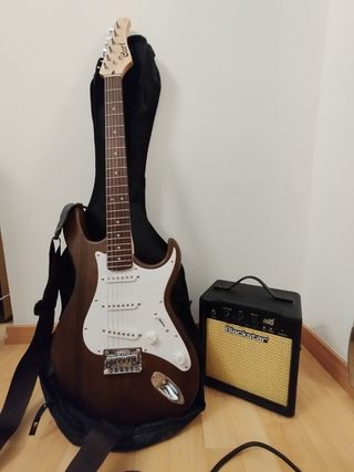 Guitarra eléctrica + amplificador 