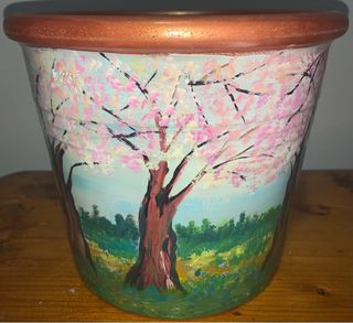 Vasi in terracotta dipinti a mano