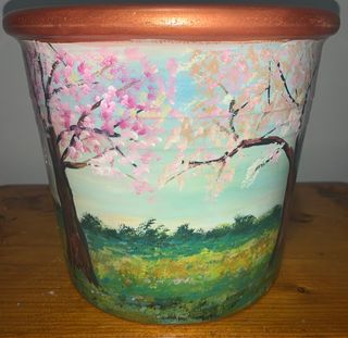 Vasi in terracotta dipinti a mano